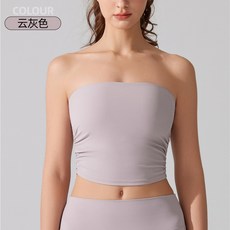 束腰裹胸無袖背心褶皺抹胸上衣防脫文胸運動內衣