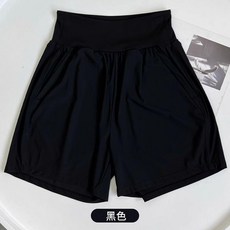 大碼胖mm速幹運動短褲女夏季薄款高腰收腹寬鬆瑜伽健身褲