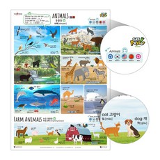 국내백화점 세이펜 동물들 포스터 / 차트 한글포스터 세이포스터 학습벽보 돌 선물, 국내백화점 세이펜 동물들 포스터 / 차트 한글포스터 세