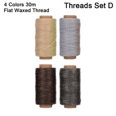 송곳 작업 도구 골무 가죽 바늘이 납작한 실 세트 있는 키트 수제 왁스 DIY 재봉 공예 스티칭, 1개