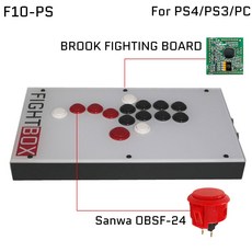 FIGHTBOX 모든 단추 레버리스 아케이드 게임 PS 스위치용 PC 컨트롤러 F10, Version 1