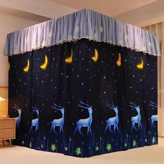 VILLY HOME 蚊帳牀幔, 星空小鹿單牀簾,1.2*2.0米牀