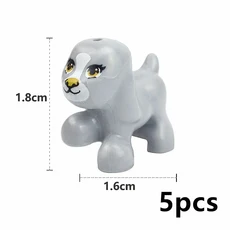 MOC 동물 빌딩 작은 입자 장면 호랑이 양 오리 말 고래 모델 Educationa 조립 DIY 벽돌 장난감, 34 DJ76