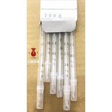 立騰玻璃 酒精溫度計 實驗用溫度計 水銀溫度計 美容 精油 手工皂, 1個, 150度, 透明