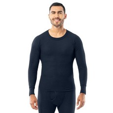 Indera 남성용 전통 롱 존스(Traditional Long Johns) 보온 속옷 상의_168882, 4X-Large, 빈티지 네이비_168882