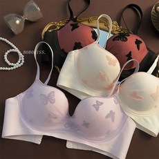 MISS·更衣室 內衣女小胸顯大刺繡蕾絲無鋼圈聚攏上託透氣收副乳少女文胸罩 夏季杯