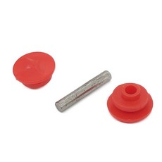 兒童扭扭車配件 靜音閃光輪胎 搖擺車溜溜車輪子 前後輪妞妞車配件 台灣出貨, 1個, 紅色卡扣2個+鐵桿1根