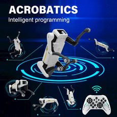 지능형 AI RC 로봇 개 음성 대화 APP 원격 제어 프로그래밍 노래 춤 기계 어린이 장난감, 01 Slivery X1 Robot Dog