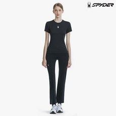 [스파이더] 여성 백 레터링 로고 플레어 팬츠 SPGFCNFL355WBLK 555109