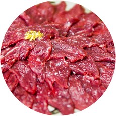 [이겼소] 한우 육사시미 150g (소스 증정) 부드럽고 신선한 냉장 마장동 소고기 뭉티기 육회 생고기, 1개