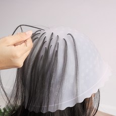 예삐스토어 미용실 브릿지캡 매직캡 부분 염색 헤어칼라 염색모자 헤어염색, 2개, 화이트
