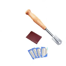빵 라메 스테인레스 스틸 빵 라메 반죽 절단 도구 프리미엄 사워도우 절단 도구 5개의 면도날이 있는 빵 절, 01 1 Set
