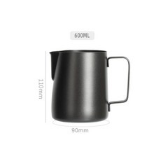 튜닝 피쳐 홈 빈수 꽃컵 스팀 라떼 카페 아트 바리스타 라 유배 우유 라항, 1개, J. 테플론 라떼 아트 머그컵 600ml