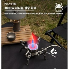 접이식 캠핑 가스버너 휴대용 수납가방 포함 미니 사이즈 고출력, 1개, 그레이