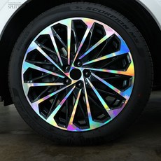 팰리세이드 LX3 홀로그램 21인치 휠스티커 휠마스크 호환 용품, 홀로그램계열, 4개