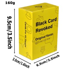 臺灣發貨-跨境black card revoked third 全英文卡牌聚會紙牌玩具遊戲, second ediyion黃色, 1個