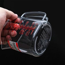 럭키라이프 일본에서 온 숫자 잘보이는 튼튼한 계량컵, 3개, 200ml, 투명