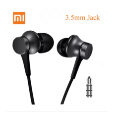샤오미 피스톤 3 이어폰 베이스 유선 인이어 스포츠 헤드폰 휴대폰용 마이크 헤드셋 포함 샤오미 삼성 화웨이용 3.5mm 정품, Black.