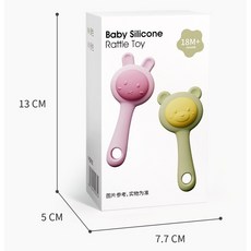 咬牙固齒器 磨牙玩具 軟膠咬牙玩具 可水煮 早教益智玩具, 1個, 咬牙.綠熊, 綠色