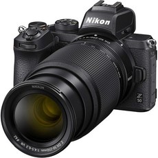 니콘 Z50 Z DX 16-50mm 미러리스 카메라 키트 209포인트 하이브리드 AF 고속 이미지 처리 4K UHD 영화 고해상도 LCD 모니터 VOA0550K001, Z50 + 16-50 + 50-250 KIT 해외직구