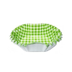 70x45mm PET코팅 반찬컵 베이킹컵 체크무늬(타원형) (S), 300p, 1개, 그린( green)S 70