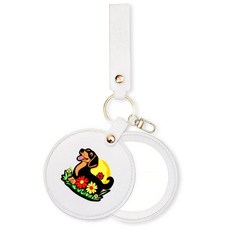 BJDAMAI 작은 메이크업 거울 키체인 지갑용 컴팩트 거울 가죽 소형 포켓 강아지 애호가 테마 선물 아이템 소녀 청소년 어린이 여성을 위한 아이템! (닥스훈트) 18