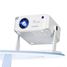 Xnano 投影機 4K 高清 家用投影儀, 13*13*10cm投影機白色