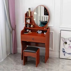 화이트화장대 북유럽 엔틱 앤틱 화장대 빈티지, P. 60cm 원형+의자