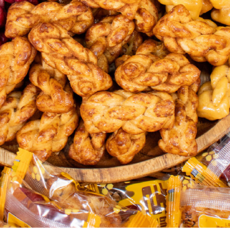 자연e랑 달콤 고소 꿀맛 미니 꿀꽈배기 시나몬맛 개별포장 옛날과자 부모님 명절 사무실 간식, 2개, 400g