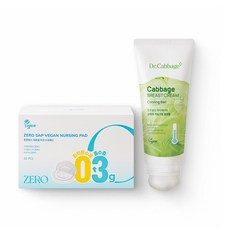 튼튼맘스 수유 준비물 수유패드 양배추가슴팩 니플버터밤 가슴찜질팩, 1세트, 수유패드 (30매) + 양배추가슴크림 (100ml)