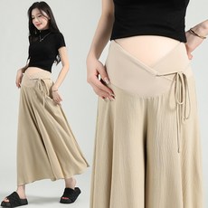 實拍孕婦褲子2025夏季薄款山本褲裙低腰九分速乾闊腿褲