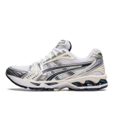 아식스 젤 카야노 14 화이트 미드나잇 캐리어 그레이 남자 여성 운동화1202A056 + 증정품 수납백, 245, 1202A056-109, 1개
