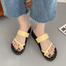 여성 밀크티 스트랩 쪼리
