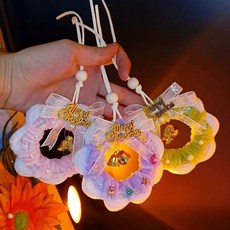 臺灣*出貨 創意扭扭棒聖誕花環diy手工材料包自制聖誕花環成品花送親朋好友, 三聖誕花環diy材料包【三份】, 1個