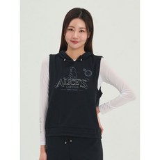 디즈니골프 디즈니골프 여성 앨리스 후드 조끼 트레이닝 점퍼 DO1LTWR01