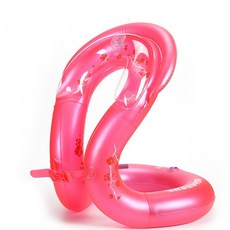 泳樂寶7代加厚彈性三氣囊蛇形泳圈 成人兒童適用 舒適安全, 1個, 7代粉L, 粉