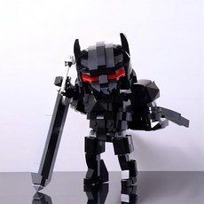 베르세르크 가츠 광전사 갑옷 조립 퍼즐 블록 키덜트 취미, 1개