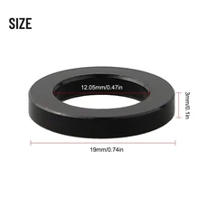 HEPPE MTB 도로 자전거 스루 액슬 와셔 M12 M15 액슬 스페이서 자전거 허브 튜브 샤프트 꼬치 스페이서 0.512347.5mm 두께, 01 CN