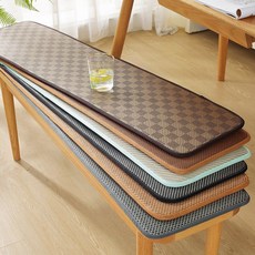 벤치방석 쿨매트 냉감쿠션 긴의자 식탁 방석 커버 얇은 쿠션 매트 덩굴그린 30x80cm(스트랩O)