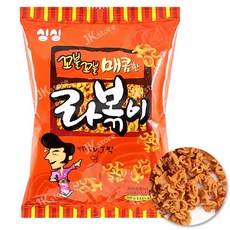 싱싱 꼬불꼬불 매콤한 라볶이 라면땅 라면과자, 12개, 50g