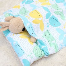 인견 유아 낮잠 여름 이불 배게 침구 세트 가방 고래 pkb+022Qf