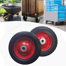 8인치 고무 바퀴 제설기 손수레 휠바로우 카트 교체용 정원용