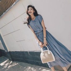 이즈리엘 쉬폰 원피스 빅사이즈 롱 원피스 데일리 휴양지룩