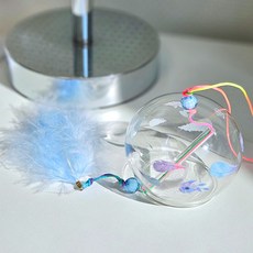 리빙릿 일본 후우링 고급 깃털 풍경 종 현관 도어벨 후링 에도후링 집들이선물, 블루깃털