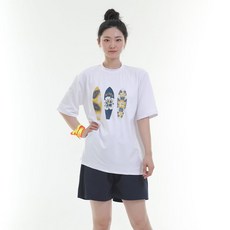 일루소 플라워 보드 오버핏 반팔 여성용 래쉬가드