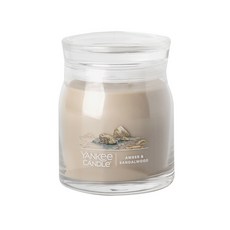 양키캔들 시그니처 미디엄 368g 앰버앤샌달우드, 1개