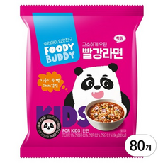 푸디버디 빨강라면 84g, 80개