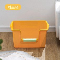 초대형 대형고양이화장실 점보 전용 대형묘 특대형 반, 1개, 반밀폐형 옐로우 610x420x300mm