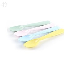 [오늘의택] 칼라스 디저트 스푼 파스텔 스푼 4개입 티스픈 분말용기