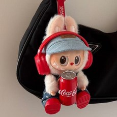 Cola Labu 버클 인형 옷 1세대 2세대 3세대 시리즈 바지 헤드폰 신발 세트, 1  2  3 Rabbo에 적합합니다, 레드헤드폰+데님바지+레드부츠+데님 모자